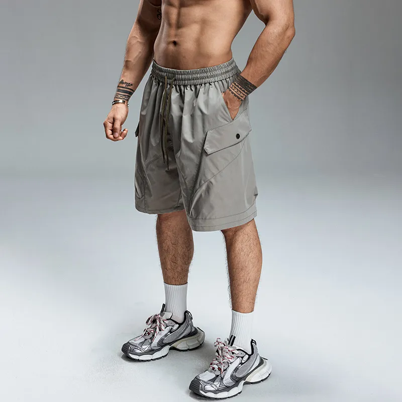 Muscle Dog Casual Shorts Men's Green Khaki-5