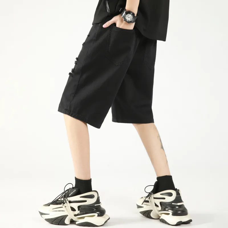 Nuthink Denim Shorts Unisex-4