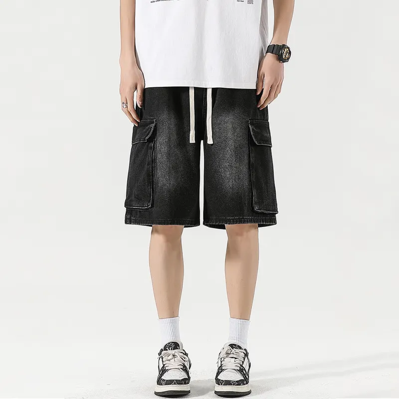 Nuthink Denim Shorts Unisex-5