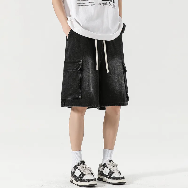 Nuthink Denim Shorts Unisex-3