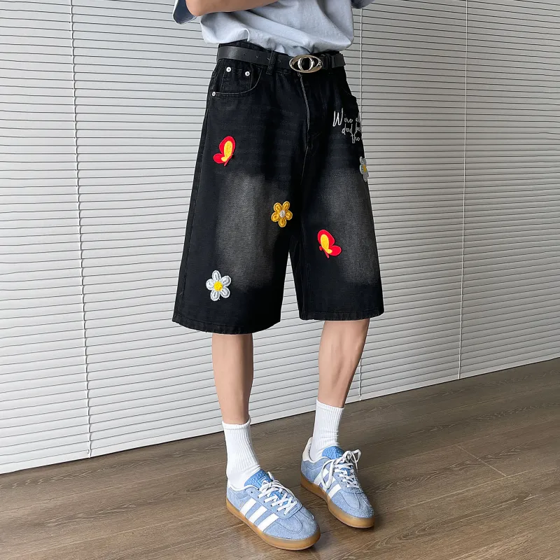 Nuthink Denim Shorts Unisex-5
