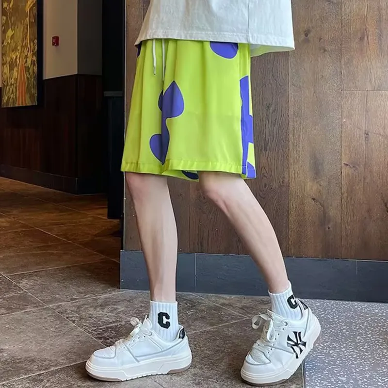 PAINT STAIN Casual Shorts Unisex Image Color-4