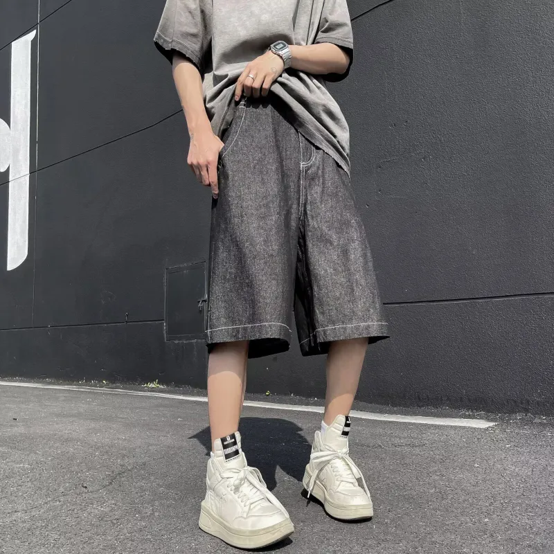Nuthink Denim Shorts Unisex-1