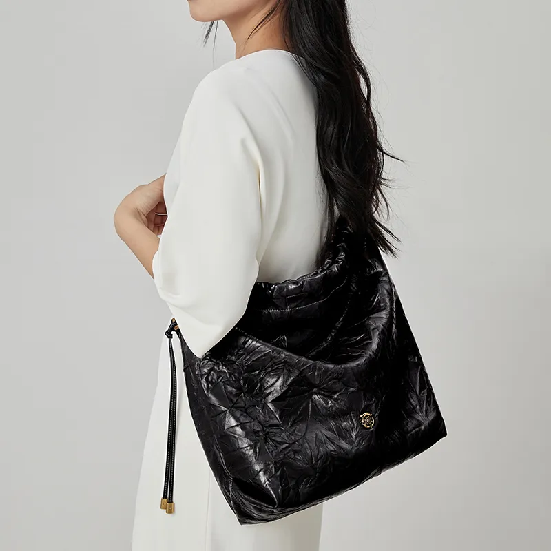 Gong Xuan Genuine Cow Leather Shoulder Bag Women's-10