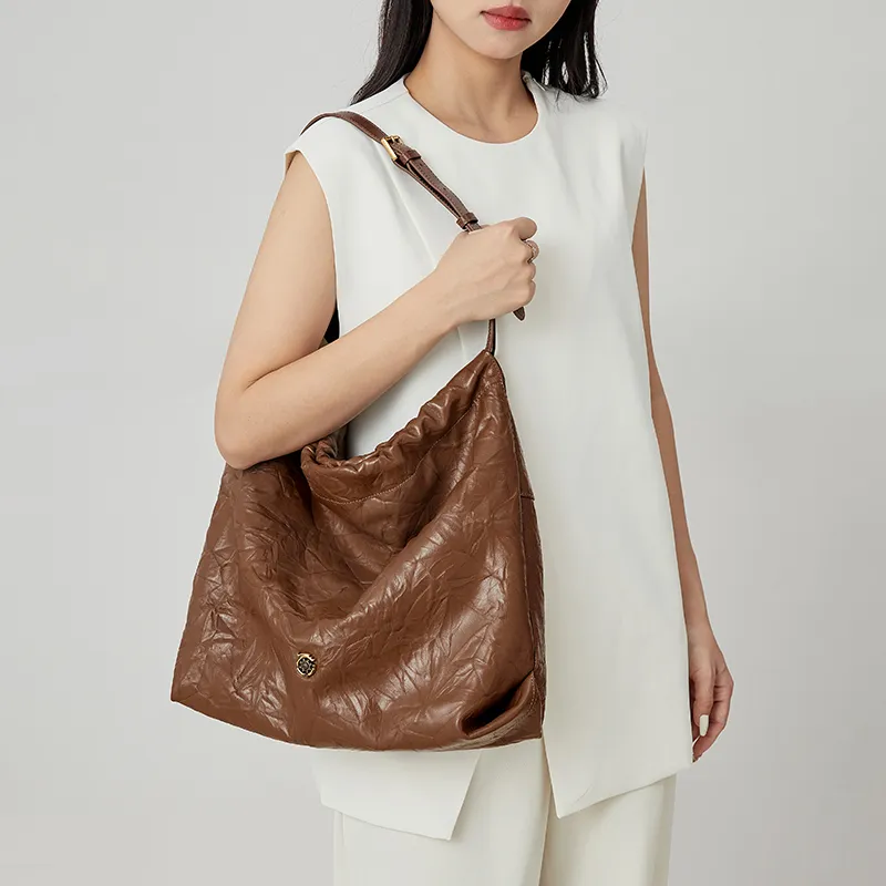 Gong Xuan Genuine Cow Leather Shoulder Bag Women's-19