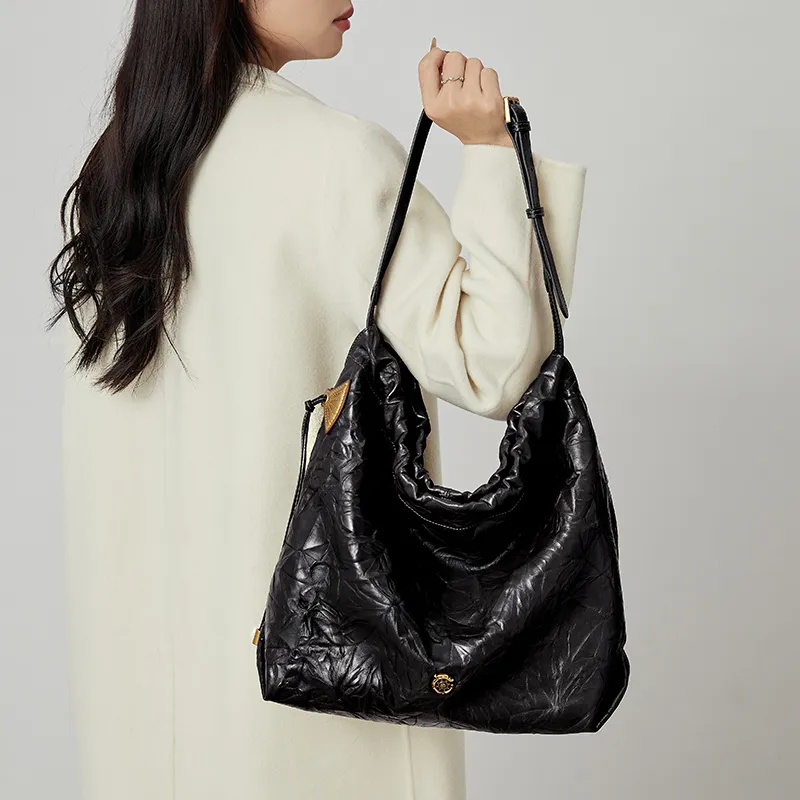 Gong Xuan Genuine Cow Leather Shoulder Bag Women's-8