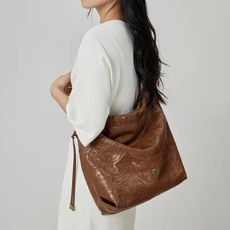 Gong Xuan Genuine Cow Leather Shoulder Bag Women's-20