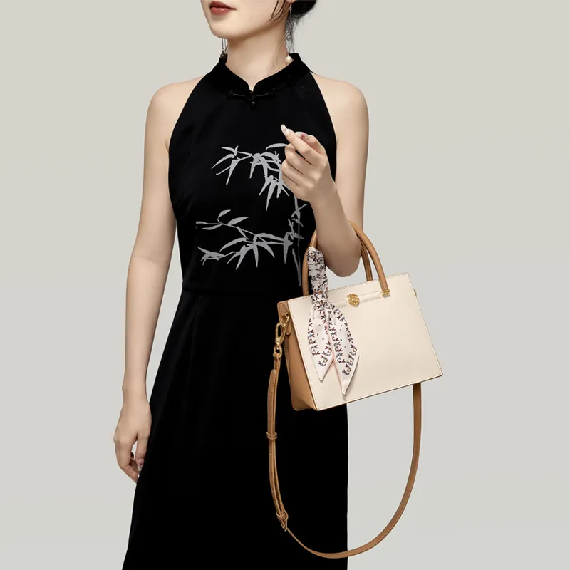 Gong Xuan Cow Leather Shoulder Bag, Crossbody Bag, Handbag Regular Women's Depressed Slate Blue-19