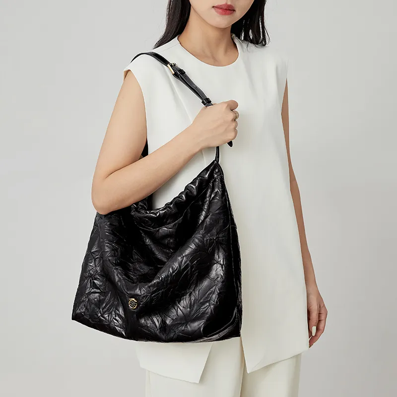 Gong Xuan Genuine Cow Leather Shoulder Bag Women's-11