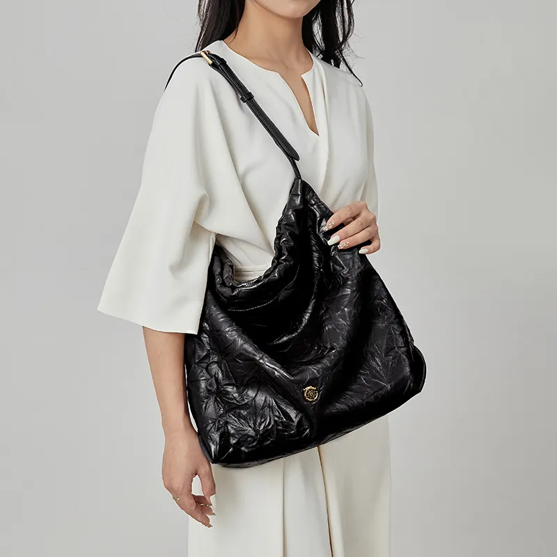 Gong Xuan Genuine Cow Leather Shoulder Bag Women's-9