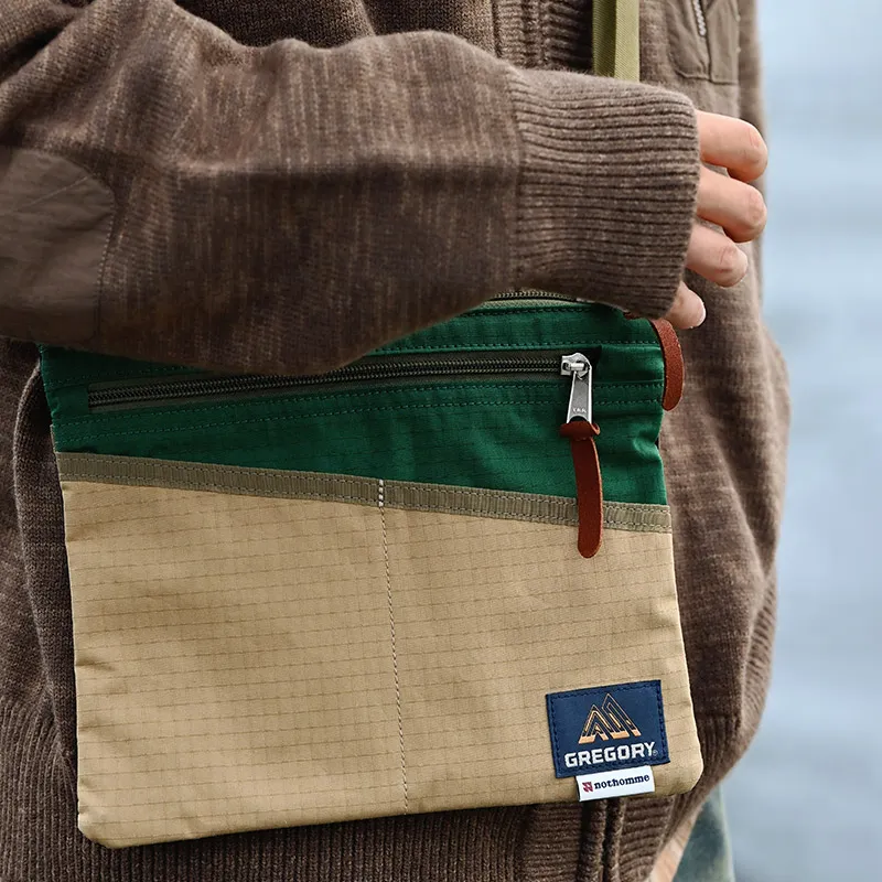 NOTHOMME GREGORY 2L Crossbody Bags Cotton With Modified Polyamide Khaki & Green Unisex-2