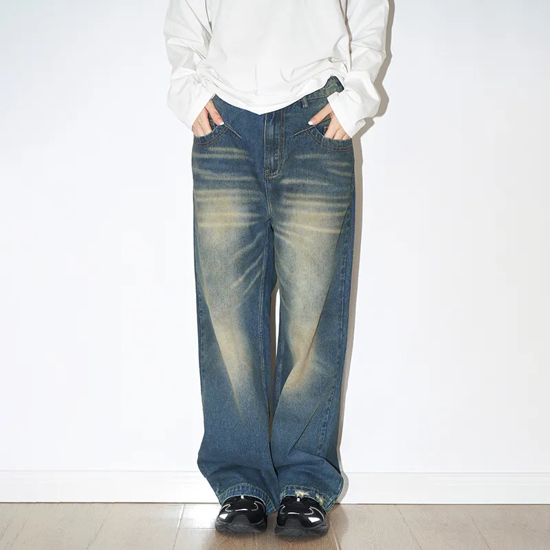 GMETRYART Jeans Unisex Denim Blue-3