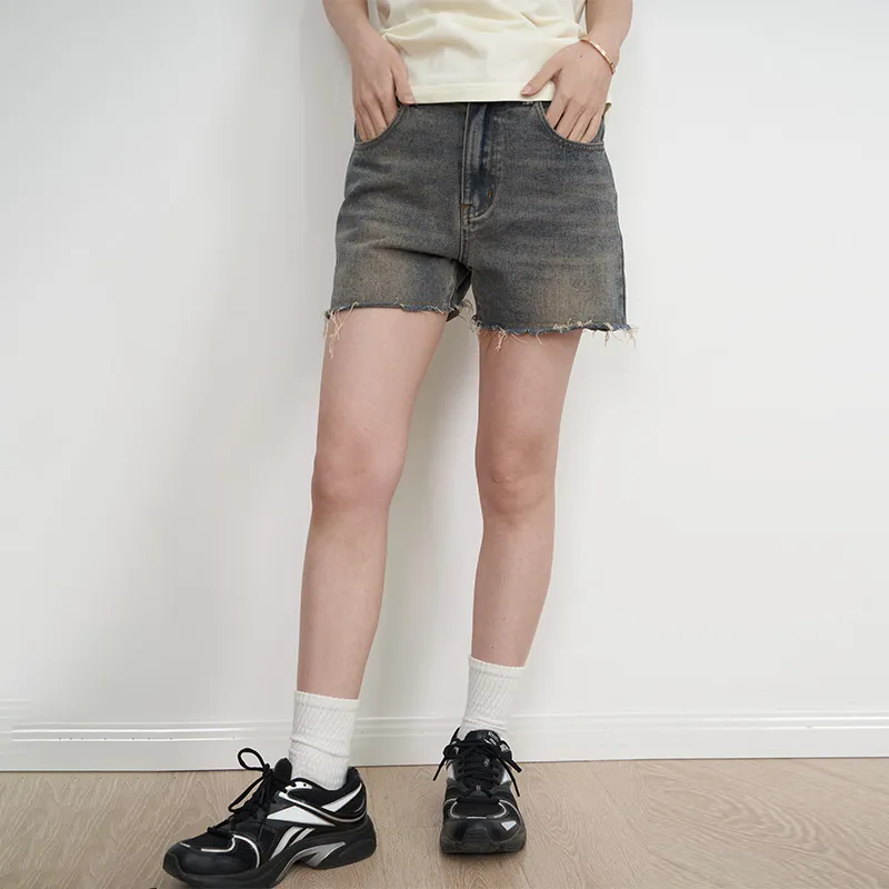 GMETRYART Denim Shorts Unisex Vintage Blue-2