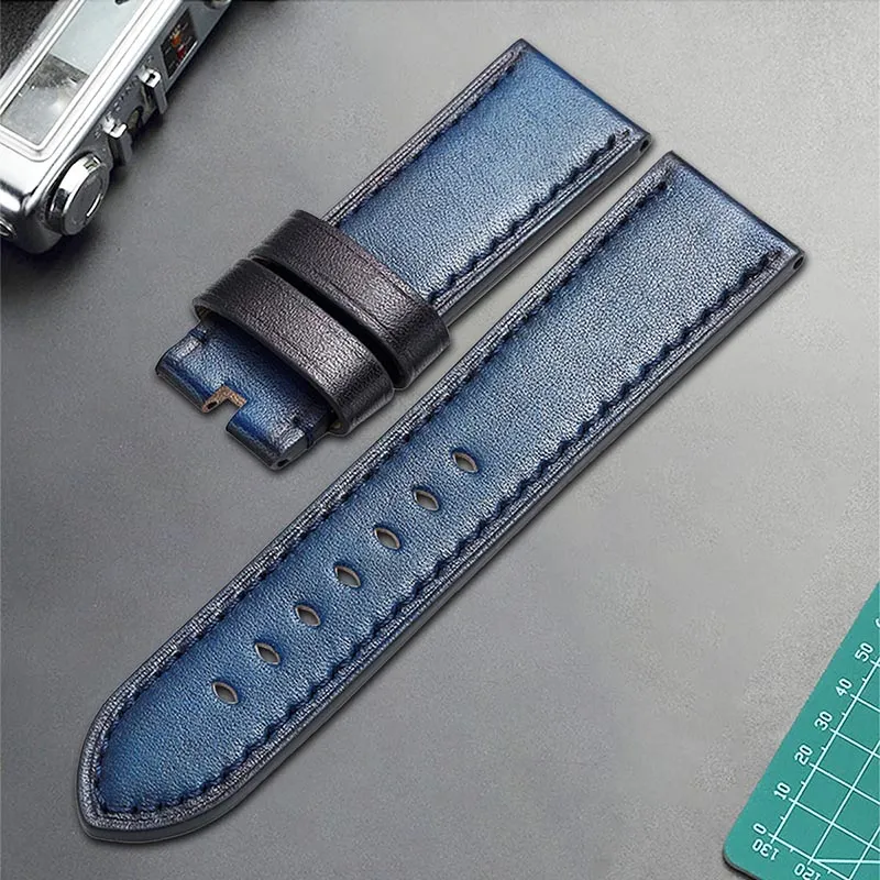 ZHISHENG Patek Philippe Compatibility Watch Band Interface Width 22/24/26/28mm Genuine Leather Material-2