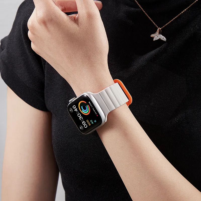 ZHISHENG Apple Compatibility Watch Band 42/44/45/42/44/45 All Silicone Material-6
