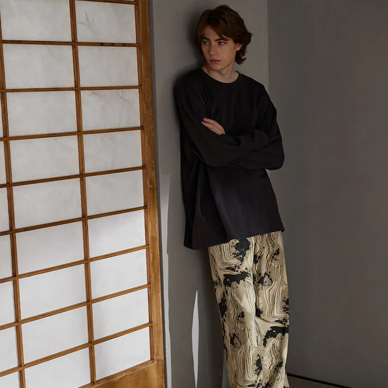 Same Language Pajama Set Men's Gilded Ink Soaked Feather Uke-1