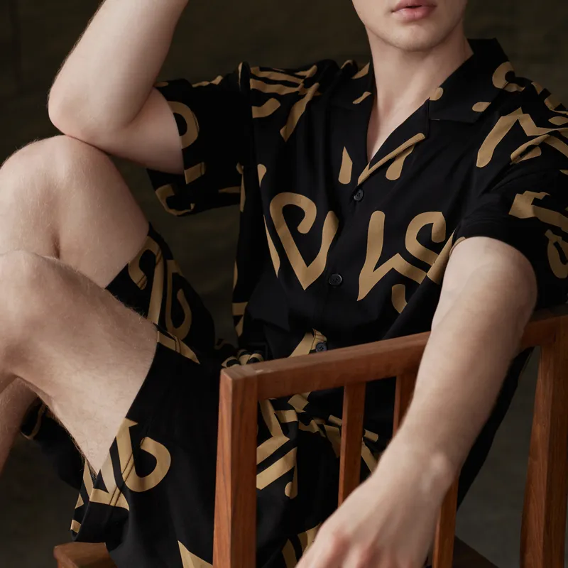 Same Language Men Pajama Sets-1