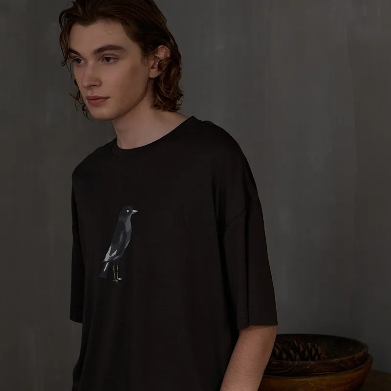 Same Language Pajama Set Men's Alocasia Black Raven-5