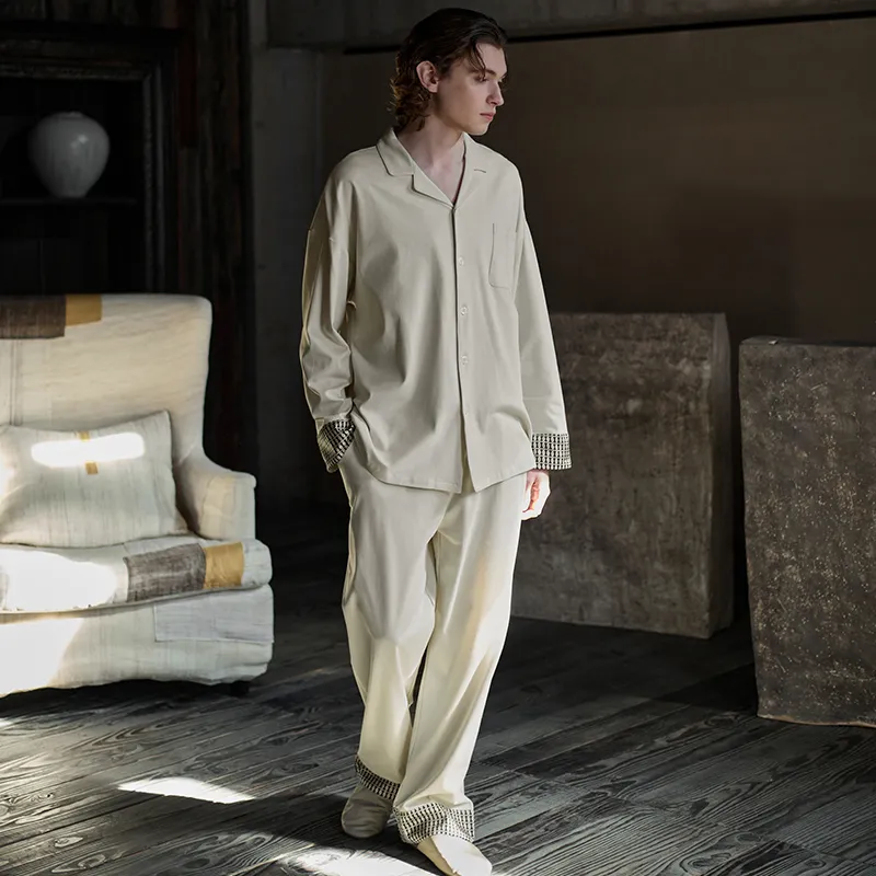 Same Language Pajama Set Men's White Paper-4