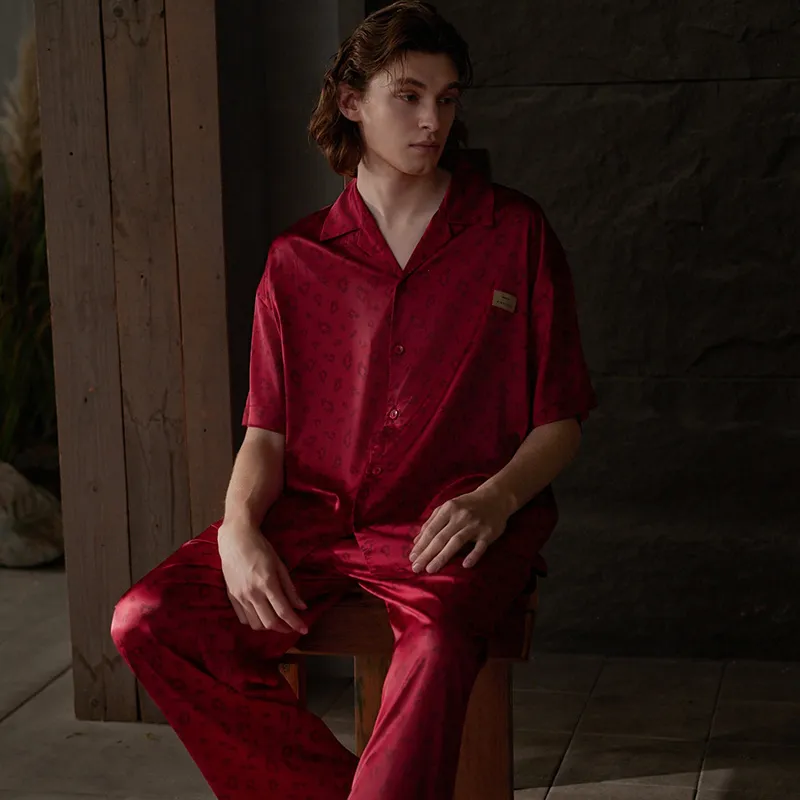 Same Language Men Pajama Sets-4