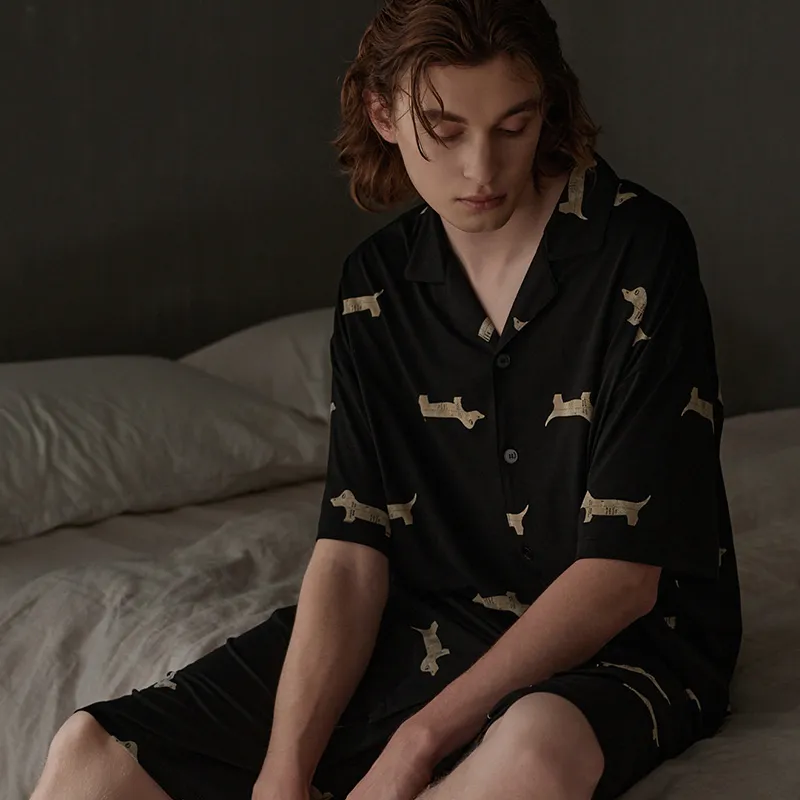 Same Language Men Pajama Sets-2