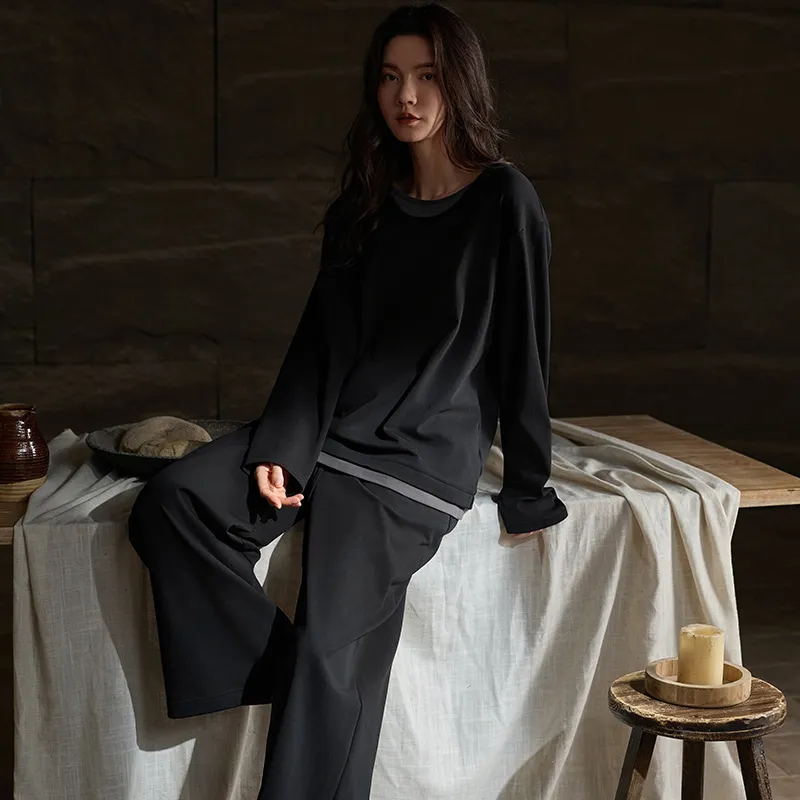 Same Language Pajama Set Women's Alocasia Black-5