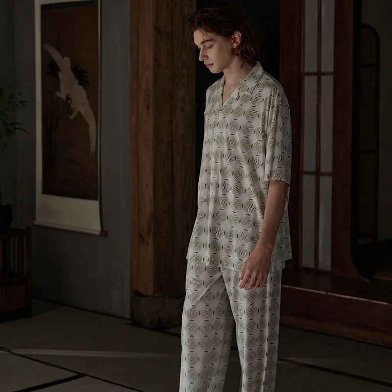 Same Language Men Pajama Sets-3