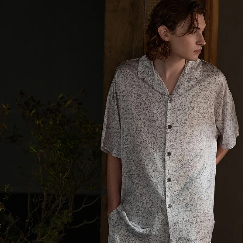 Same Language Pajama Set Men's Heather Gray-3
