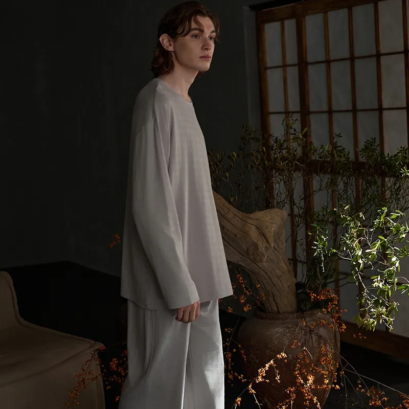 Same Language Pajama Set Men's Moon Mist Gray-1