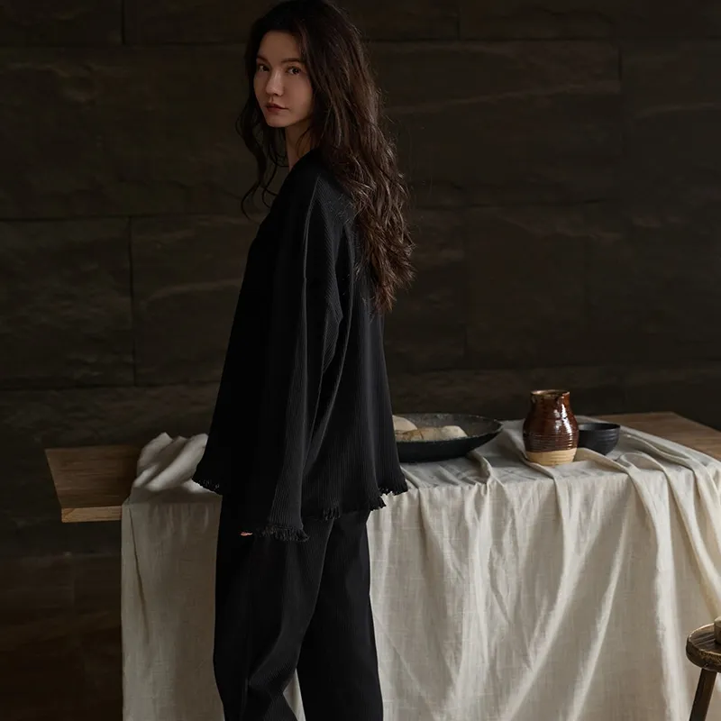 Same Language Pajama Set Women's Alocasia Black-3