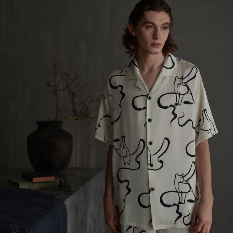 Same Language Men Pajama Sets-1