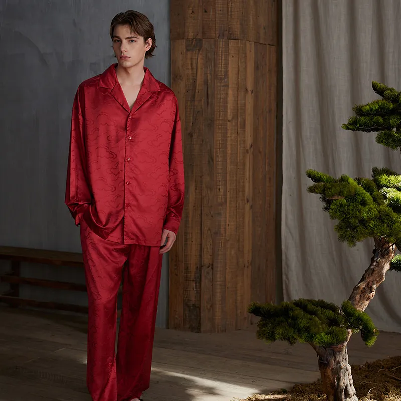 Same Language Pajama Set Men's China Red-3