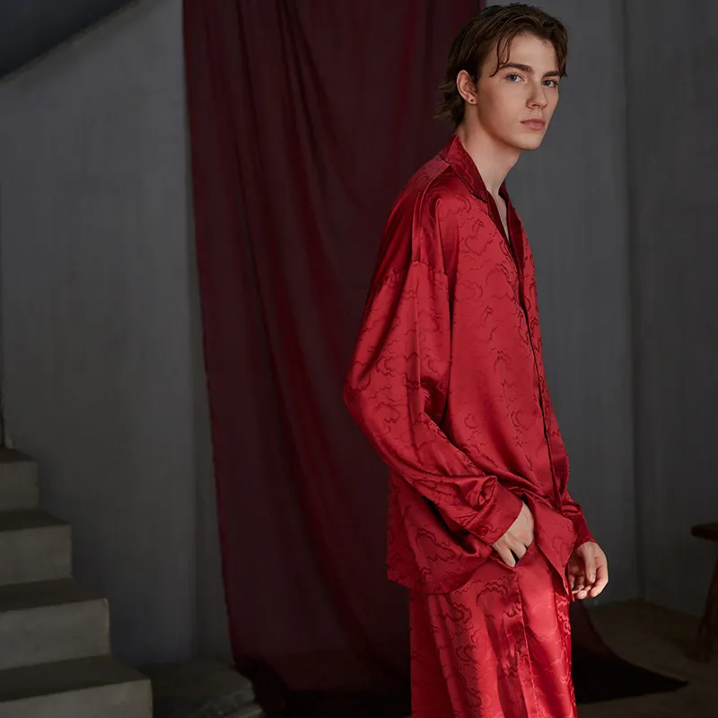 Same Language Pajama Set Men's China Red-4