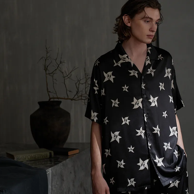 Same Language Pajama Gift Box Men's Alocasia Black-1