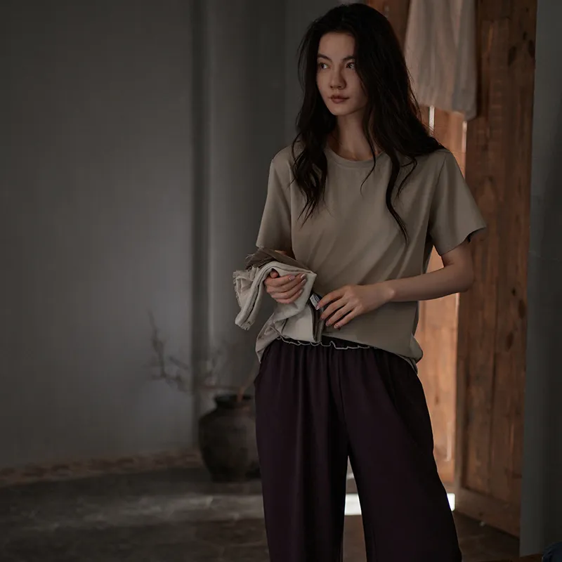 Same Language Pajama Set Women's Coffee · Perilla-1