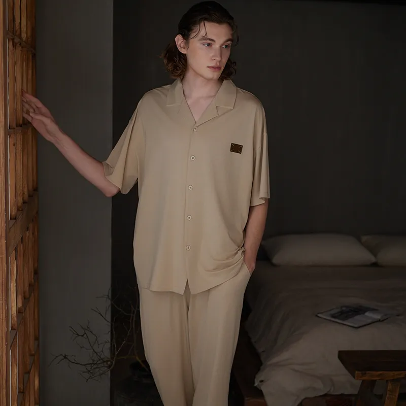 Same Language Pajama Gift Box Men's Apricot-5