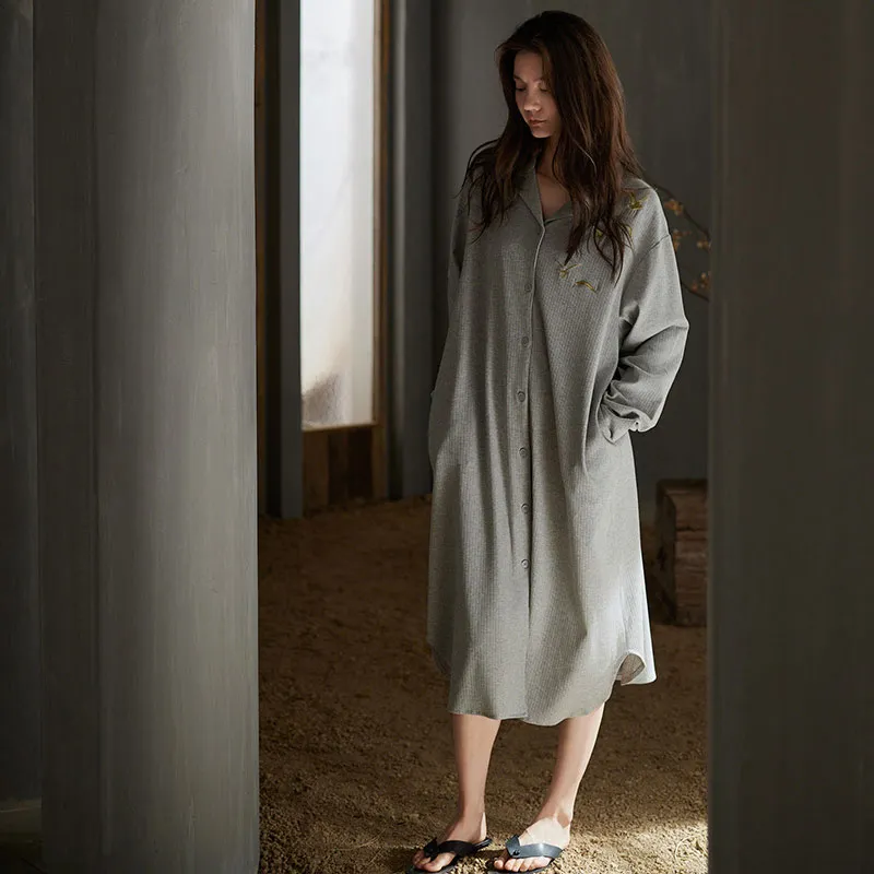Same Language Nightgown Women's Cloud Gray-2