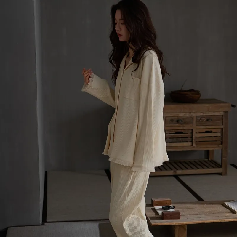 Same Language Pajama Set Women's Apricot Cream-5