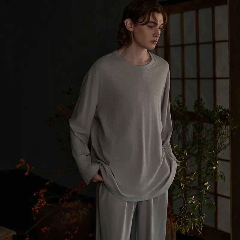 Same Language Pajama Set Men's Moon Mist Gray-2