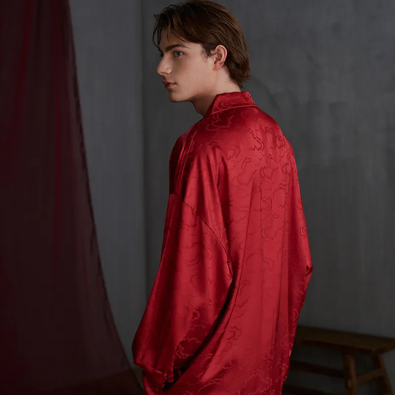 Same Language Pajama Set Men's China Red-5
