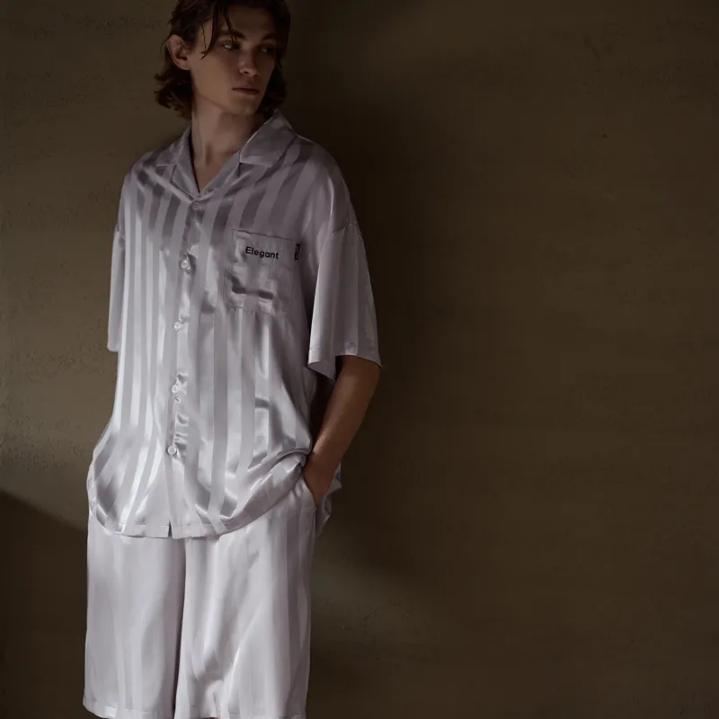 Same Language Men Pajama Sets-3