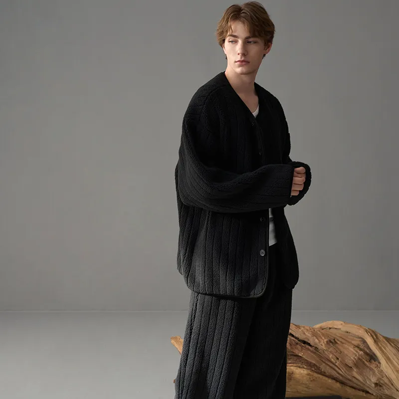 Same Language Pajama Set Men's Wajire Black-3