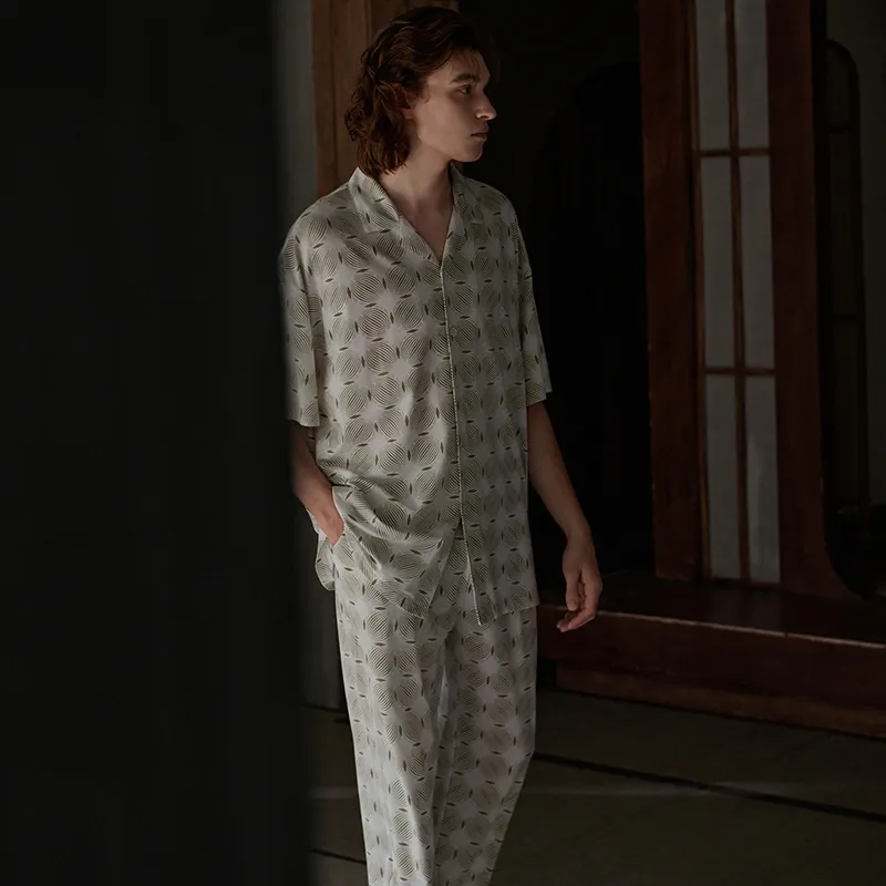 Same Language Men Pajama Sets-4