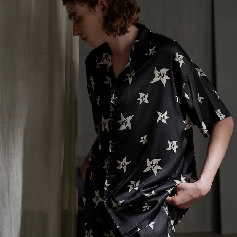 Same Language Pajama Gift Box Men's Alocasia Black-2