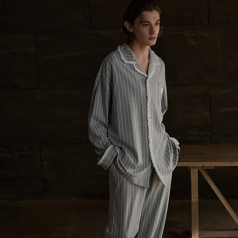 Same Language Pajama Set Men's Off White Gray-1