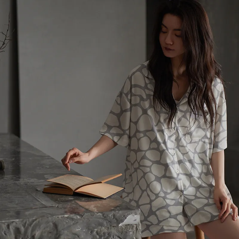 Same Language Pajama Set Women's Snow White · Floating Water-1