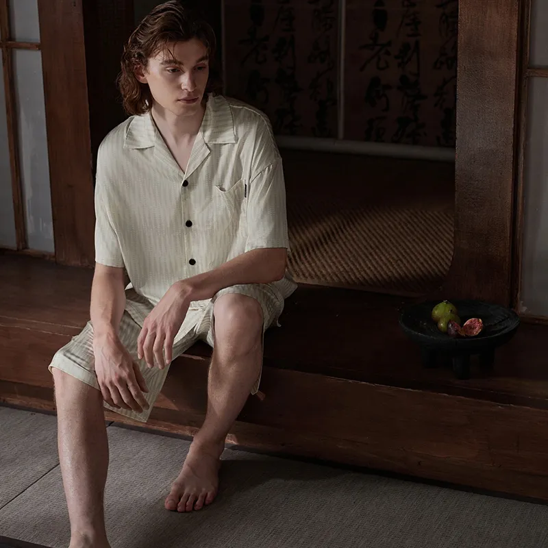Same Language Men Pajama Sets-5