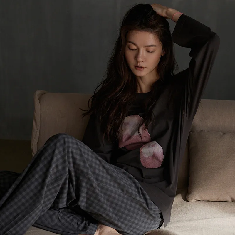 Same Language Pajama Set Women's Alocasia Purple-5