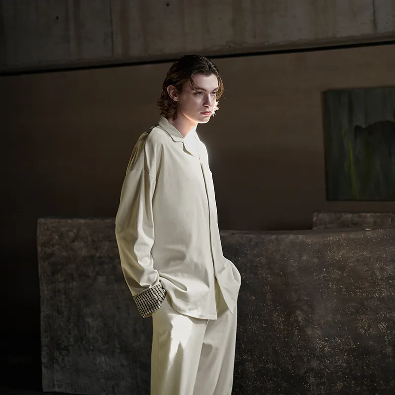 Same Language Pajama Set Men's White Paper-3