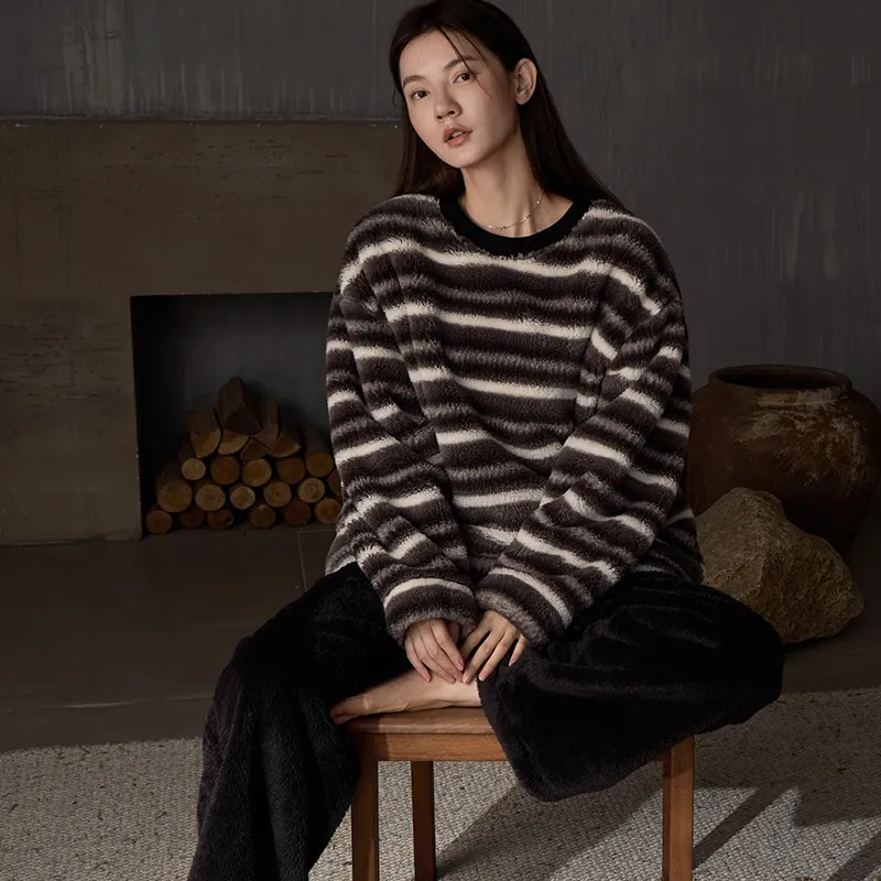 Same Language Pajama Set Women's Coffee-5